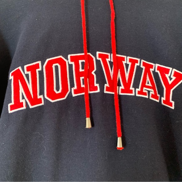 Waynor Norway Sweatshirt Unisex Embroidered Hoodie with Flag Motif - Picture 3 of 8